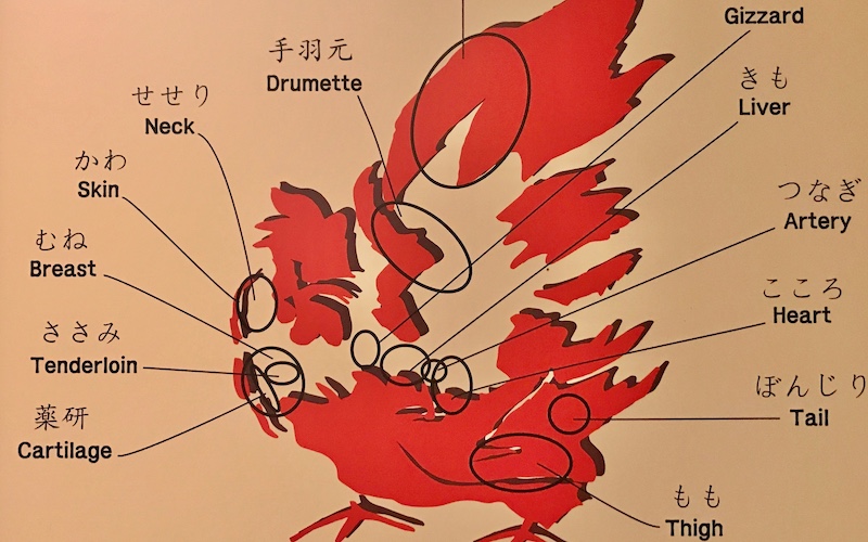 Chicken poster at Yakitori Jin - one of the best Japanese restaurants in Sydney