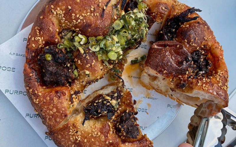 Szechuan Lamb Focaccia at A.P. Bakery House (Surry Hills) - one of Sydney's Best Bakeries