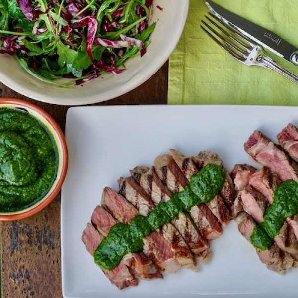 Beef Tagliata with Salsa Verde - Quick and Easy sauces - Probe Thermometer for cooking meat