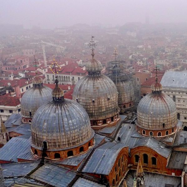 View of domes and red-tiled rooftops from Campanile - Venice Food & Wine Tour