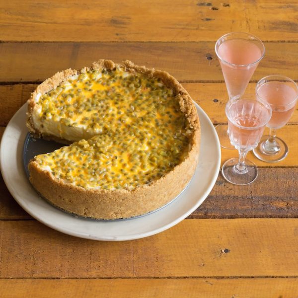 No-bake Cheesecake with Passionfruit Topping