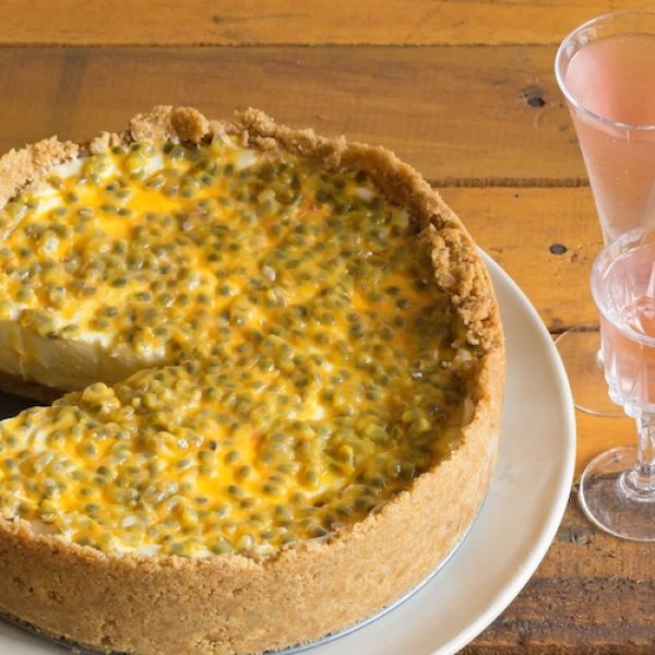 No-bake Cheesecake with Passionfruit Topping