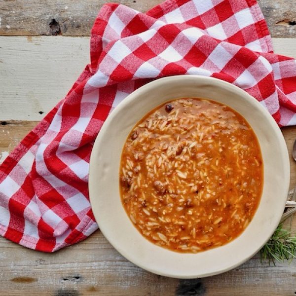 Pasta e Fagioli (Italian bean and pasta soup) using Mutti polpa