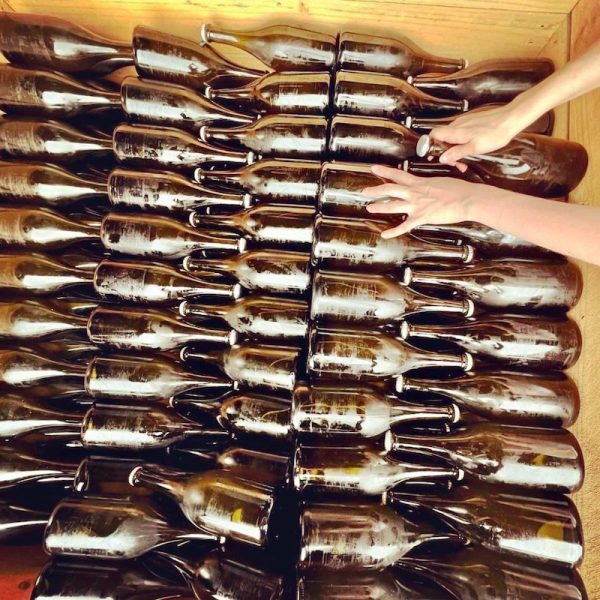 Pierre's Wines - riddling the sparkling wine