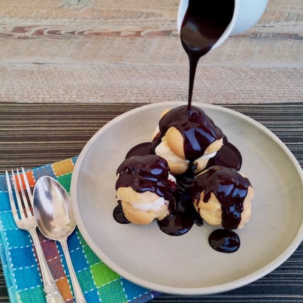 Profiteroles with Chocolate Sauce