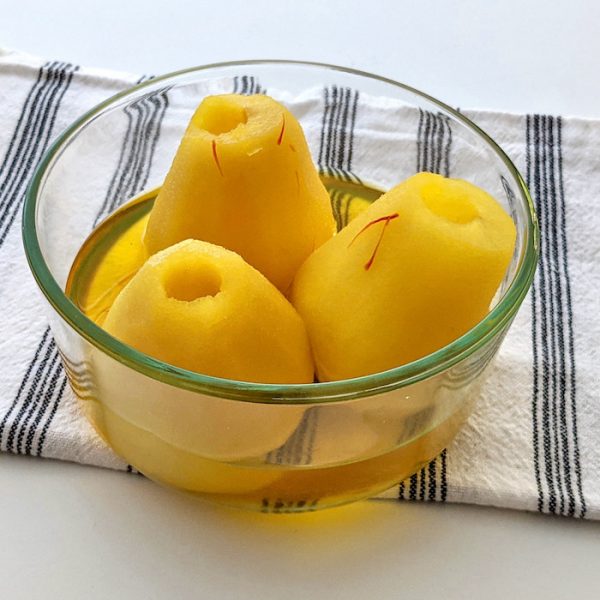 Saffron Poached Pears